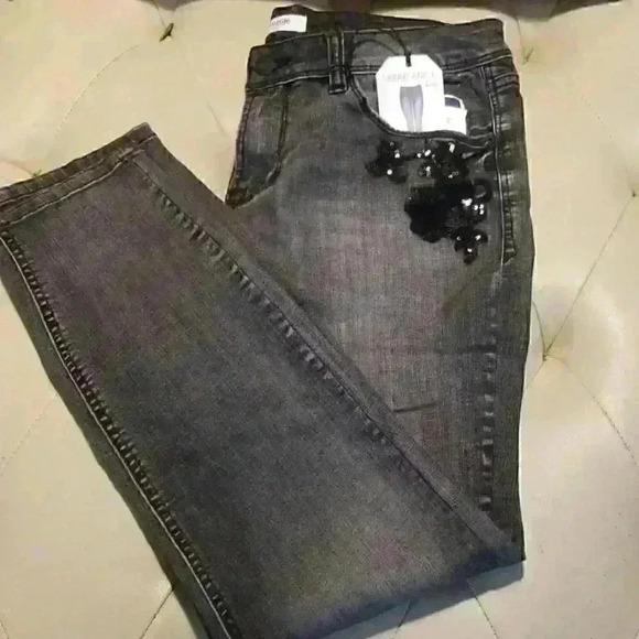 Kensie dark sequin stretch Jean's sz 10 - Picture 1 of 3